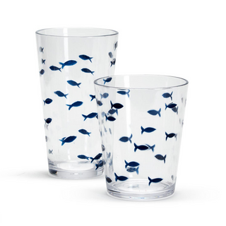 Blue Fish Acrylic Drinking Glass - dolly mama boutique