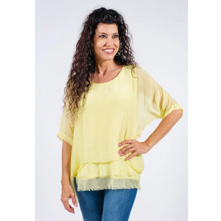 Adriana Double Raw-Edge Top