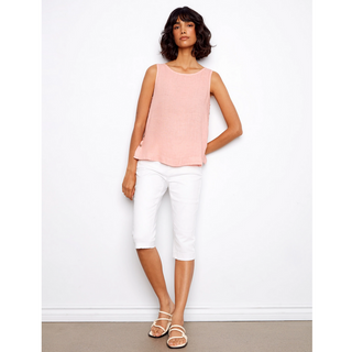 Linen Sleeveless Blouse - dolly mama boutique
