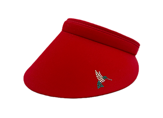 Bridgitte Clip On Visor with Crystal Hummingbird - dolly mama boutique