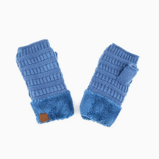 Cable-Knit Fingerless Gloves