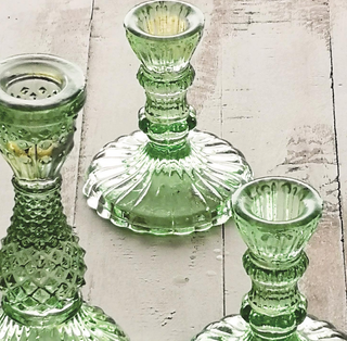 Glass Candlestick - dolly mama boutique