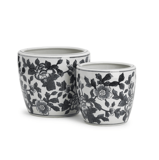 Black and White Cachepot - dolly mama boutique