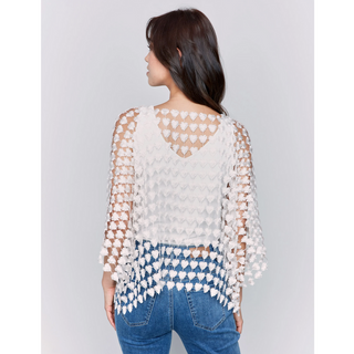 Heart Embroidery Blouse