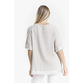 Idalia Elbow-Sleeve Top - dolly mama boutique