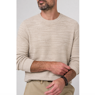 Variegated Ribbed Crewneck Sweater