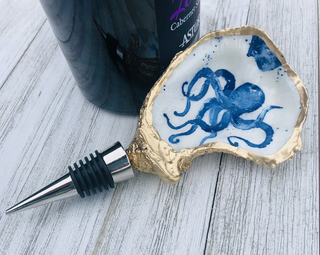 Oyster Shell Wine Stopper - dolly mama boutique