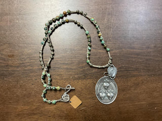 Four Heart & Stone Necklace