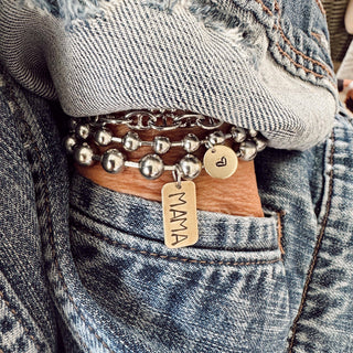 Hand-Stamped Mama Tag Bracelet - view 4