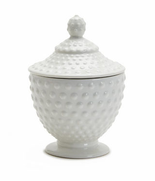 Lidded Hobnail Jar 54283 - dolly mama boutique