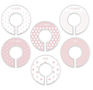 Dots Baby Closet Dividers/Pink - dolly mama boutique