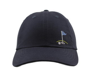 Rachel Cap with Crystal Golf Green Flag - dolly mama boutique