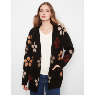 Flower Bouclé Cardigan