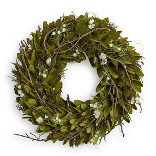 Carved Willow Wood Wreath