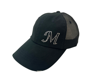 Carina (Organic) Trucker Hat with Crystal Monogram