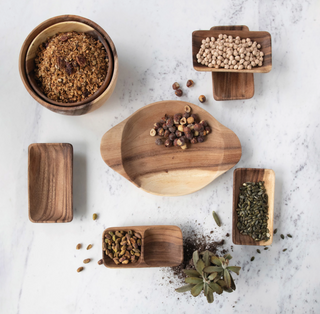 Acacia Wood Bowls DF4439 - dolly mama boutique