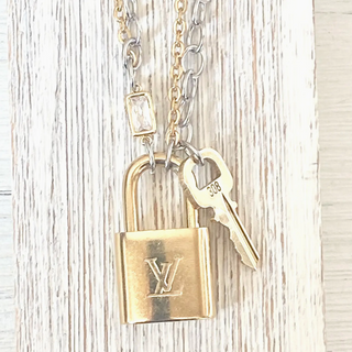 Louis Vuitton Upcycled Lock Necklace - dolly mama boutique