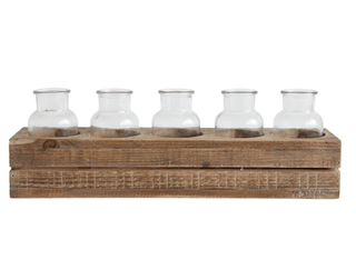 Wood Crate with Bottles - dolly mama boutique