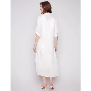 3/4 Sleeve Shirtdress - dolly mama boutique