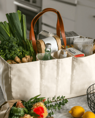 Canvas Grocery Tote - dolly mama boutique
