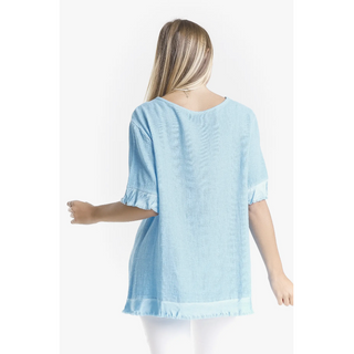 Idalia Elbow-Sleeve Top - dolly mama boutique