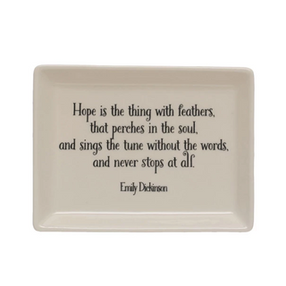 Stoneware Quotes Plate - dolly mama boutique