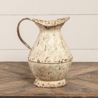 Aged Metal Pitcher - dolly mama boutique