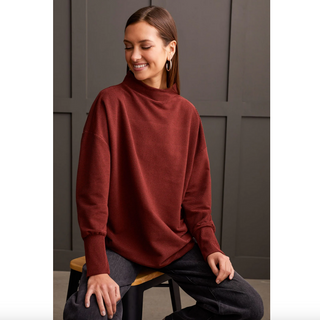 Funnel-Neck Tunic - dolly mama boutique