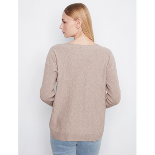Boatneck Sweater with Side Buttons