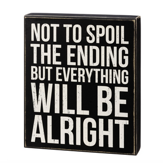 Box Sign "Spoil The Ending" - dolly mama boutique