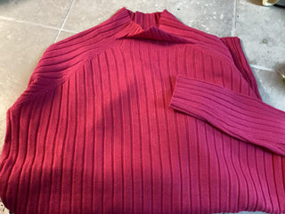 Mock Neck Ribbed Sweater