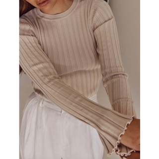 Fitted Rib-Knit Top