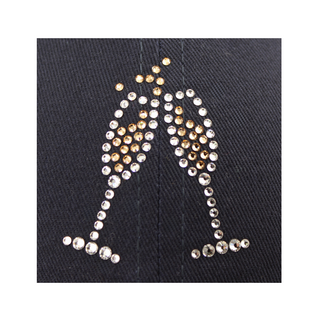 Rachel Cap with Crystal Champagne Glasses - dolly mama boutique