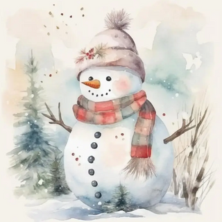 Watercolor Snowman Beverage Napkins - dolly mama boutique