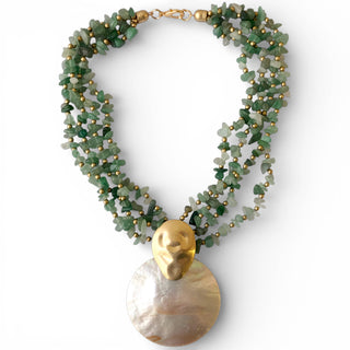Mother Of Pearl Statement Necklace