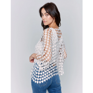 Heart Embroidery Blouse
