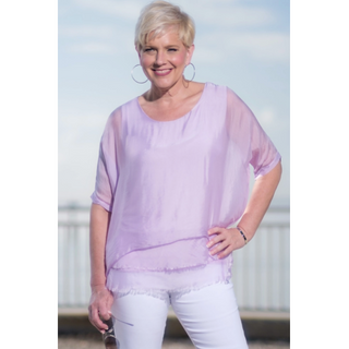 Adriana Double Raw-Edge Top