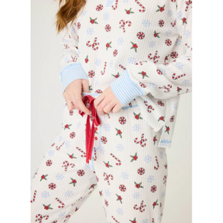 Candy Cane Ski Jammie Set - dolly mama boutique