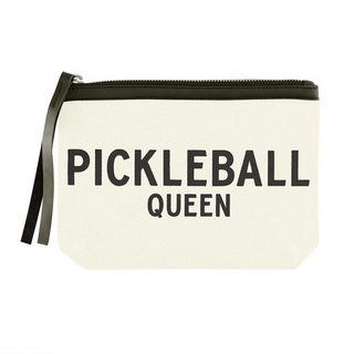 “Pickleball Queen” Canvas Pouch - dolly mama boutique