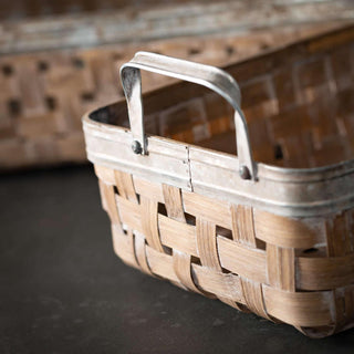 Grey-Washed Handled Baskets N2712 - dolly mama boutique