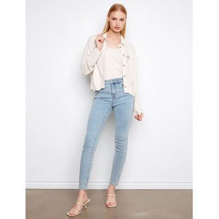 Linen Jacket with Embroidered Hem - dolly mama boutique
