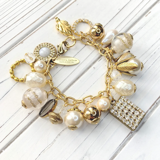 Pearl Bauble Charm Bracelet - dolly mama boutique