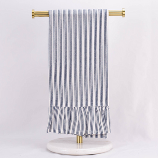 Ticking Ruffle Hand Towel - dolly mama boutique