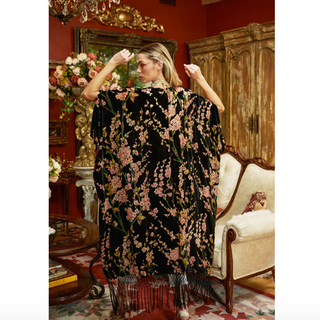 Velvet Holiday Kimono - dolly mama boutique