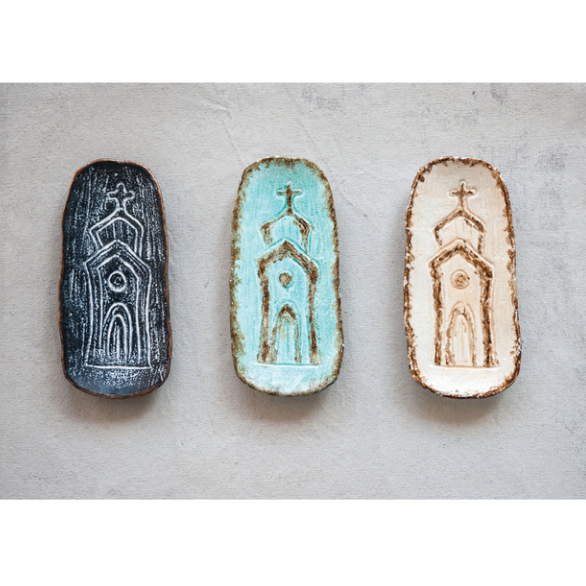 Iron Dish with Church Design – dolly mama boutique