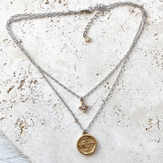 Serenity Cross Double Necklace