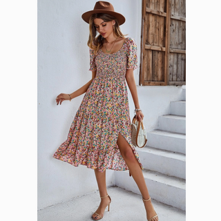 Blooming Grace Midi Dress - dolly mama boutique