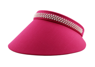 Jackie-O Pearl Visor - Triple Row - dolly mama boutique