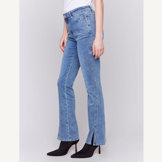 Front-Slit Bootcut Jean - dolly mama boutique