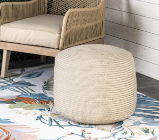 Braided Ottoman Pouf